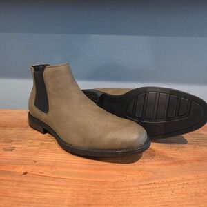 Madden‎ Mens Maxxin Chelsea Boots Olive Pull On Ankle Boots Size 8